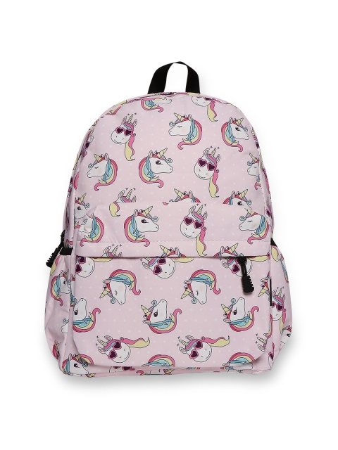 

SATCHEL Women Pink & White Graphic Backpack