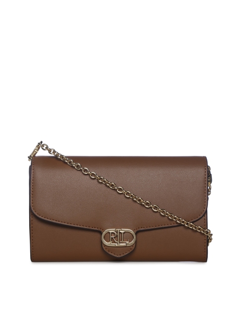 

Polo Ralph Lauren Brown Leather Structured Sling Bag