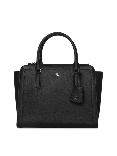 

Polo Ralph Lauren Black Textured Leather Satchel Bag