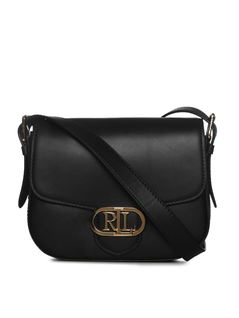 

Polo Ralph Lauren Black Leather Structured Sling Bag