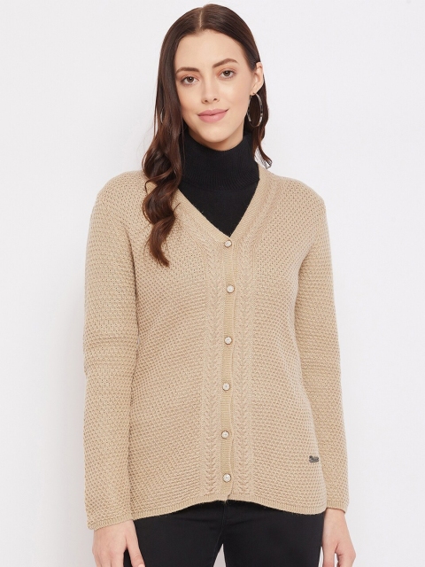 

Duke Women Beige Self Designed Cardigan