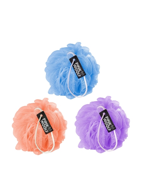 

PINK WOOLF Pack Of 3 Loofas, Purple