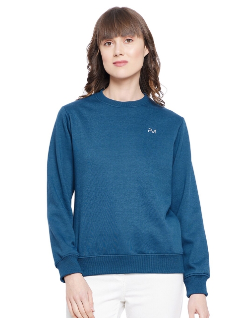 

PRINCINN MEYER Women Teal Sweatshirt