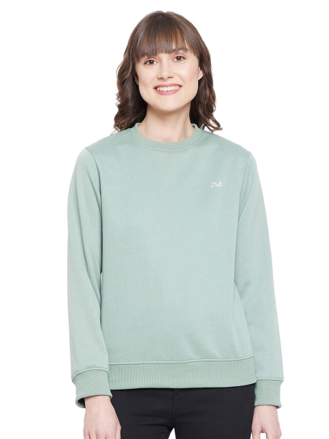 

PRINCINN MEYER Women Green Fleece Sweatshirt