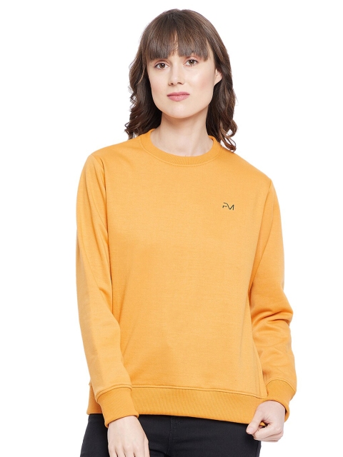 

PRINCINN MEYER Women Mustard Solid Sweatshirt