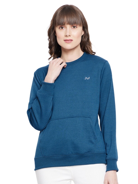 

PRINCINN MEYER Women Teal Sweatshirt