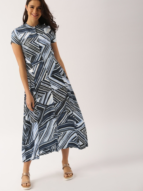 

DressBerry Women Blue Printed Maxi Dress