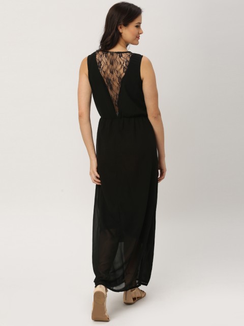 

DressBerry Women Black Solid Maxi Dress