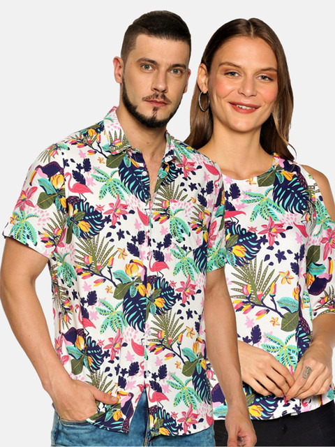 

Tusok Men Multicoloured Smart Floral Printed Casual Shirt, Multi