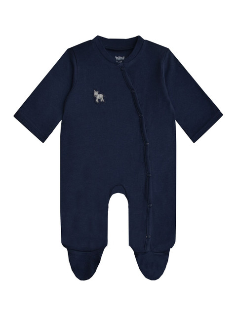 

milou Boys Navy Blue Solid Sleepsuit