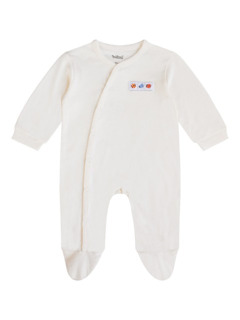 

milou White Solid Sleepsuit