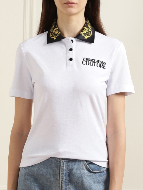 

Versace Jeans Couture White Pure Cotton Shirt Style Top