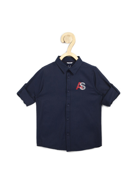 

Allen Solly Junior Boys Navy Blue Slim Fit Casual Shirt
