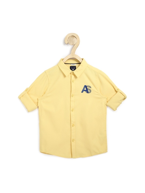 

Allen Solly Junior Boys Yellow Slim Fit Casual Shirt
