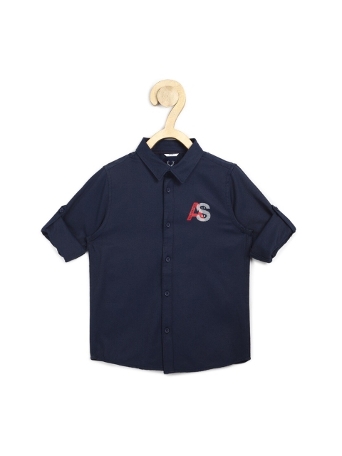 

Allen Solly Junior Boys Navy Blue Slim Fit Casual Shirt