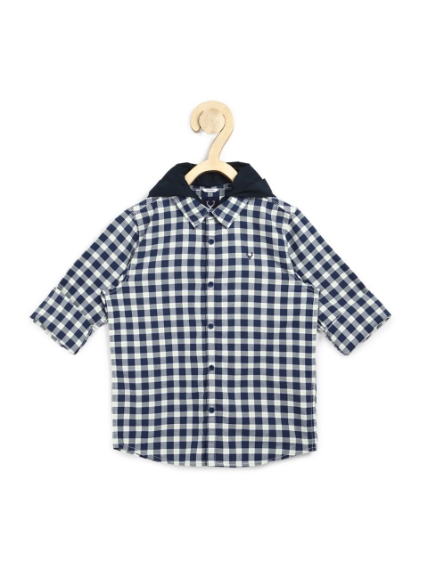 

Allen Solly Junior Boys White Slim Fit Checked Casual Shirt