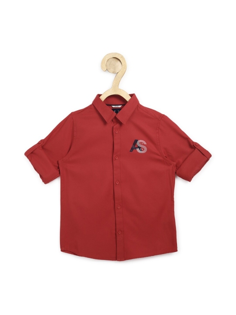 

Allen Solly Junior Boys Maroon Slim Fit Casual Shirt