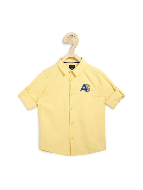 

Allen Solly Junior Boys Yellow Slim Fit Casual Shirt