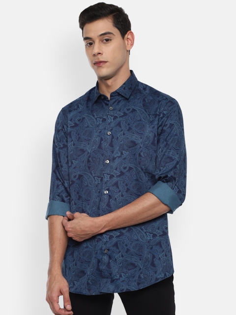 

Louis Philippe Sport Men Navy Blue Floral Printed Casual Shirt