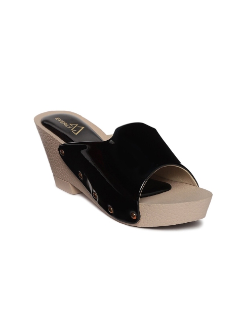 

EVERLY Cream-Coloured & Black Wedge Sandals