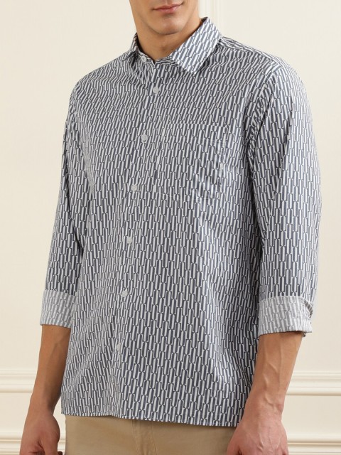 

Ted Baker Men Blue Classic Striped Casual Shirt