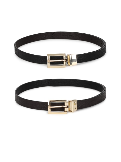 

Van Heusen Woman Black Textured Reversible Belt