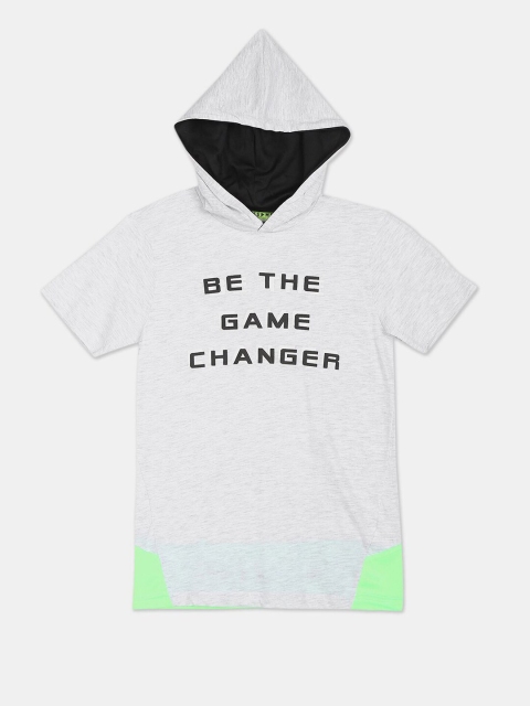 

Cherokee Boys Grey Typography Printed V-Neck Applique T-shirt