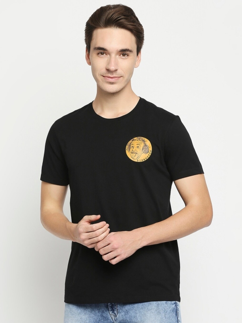 

SPYKAR Men Black Printed Slim Fit T-shirt