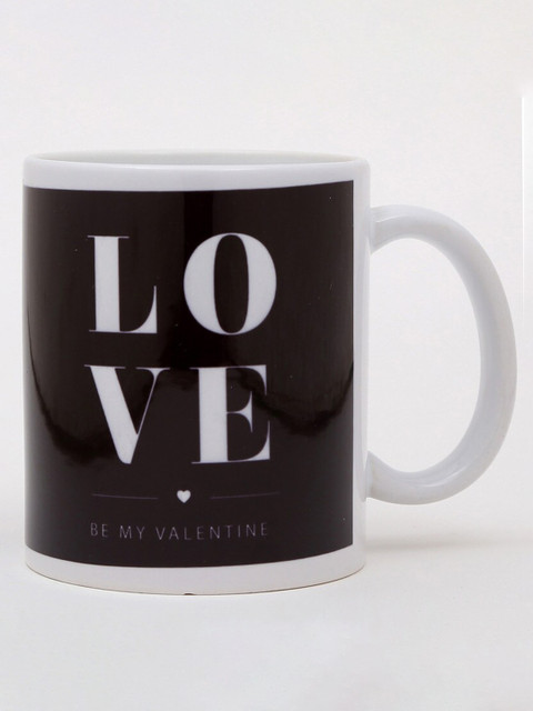

Ferns N Petals White & Black Printed Ceramic Matte Mug and Bowl Set of Cups and Mugs