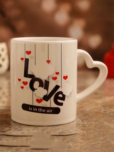 

Ferns N Petals White & Black Printed Ceramic Matte Mug and Bowl Set of Cups and Mugs