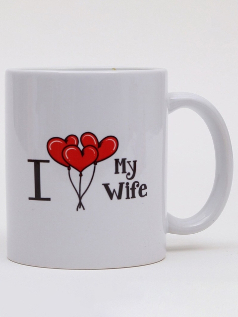 

Ferns N Petals White I Love My Wife Printed Coffee Mug