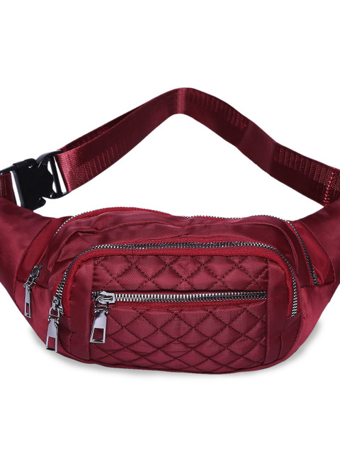 

SATCHEL BAGS Women Maroon Solid Waist Pouch