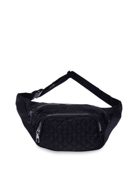 

SATCHEL BAGS Women Black Solid Waist Pouch