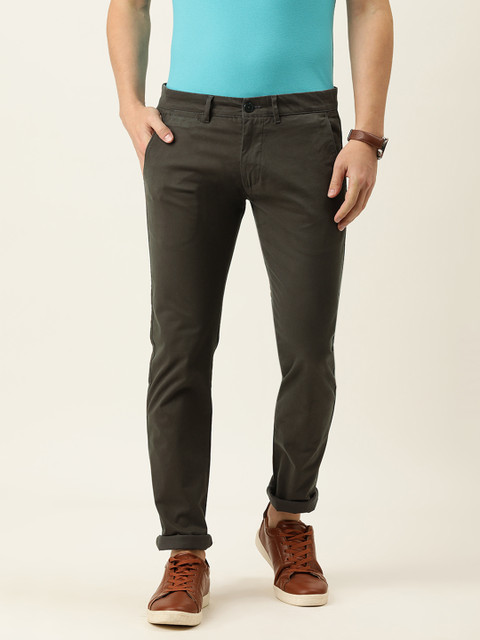 

PETER ENGLAND UNIVERSITY Men Coffee Brown Skinny Fit Chinos Trousers