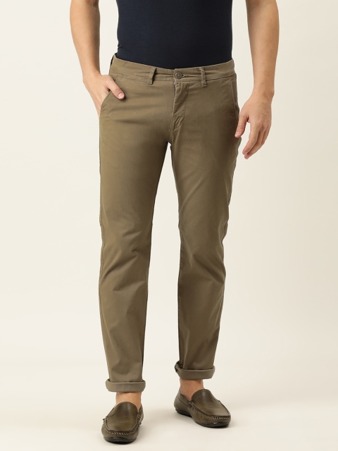 

PETER ENGLAND UNIVERSITY Men Khaki Super Slim Fit Chinos Trousers