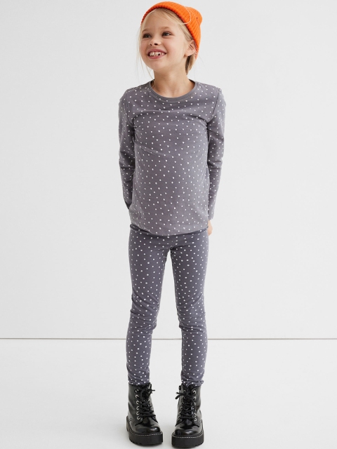 

H&M Girls 5-Pack Jersey Leggings, Black