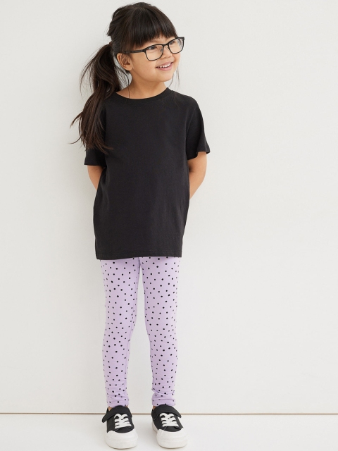 

H&M Girls Multicoloured 3-Pack Heavy Jersey Leggings, Multi