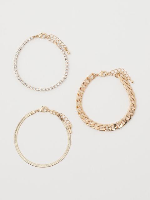 

H&M Women Silver-Toned & Gold-Toned 3-Pack Bracelets