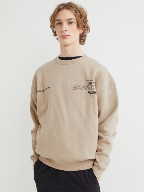 

H&M Men Beige Relaxed Fit Sweatshirt