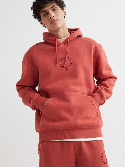 

H&M Men Orange Relaxed Fit Hoodie