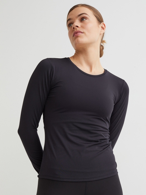 

H&M Women Black Long-Sleeved Sports Top