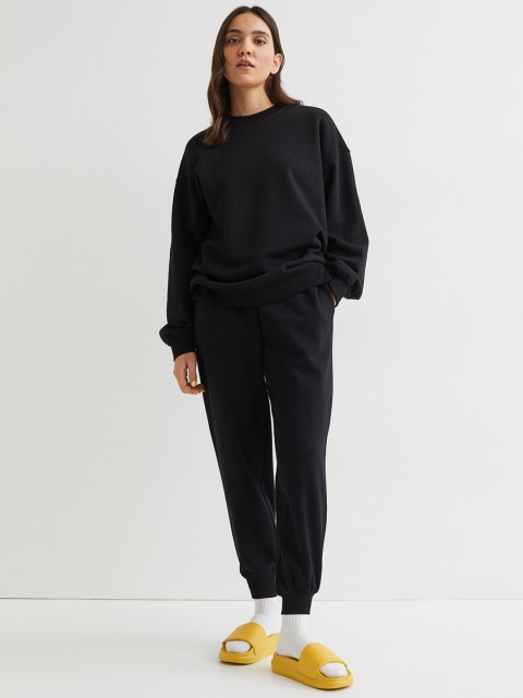 

H&M Women Black Solid Joggers