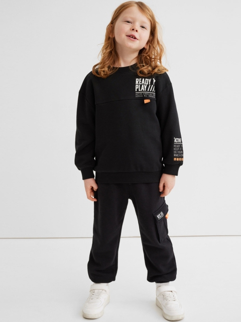 

H&M Girls Black Cargo Joggers