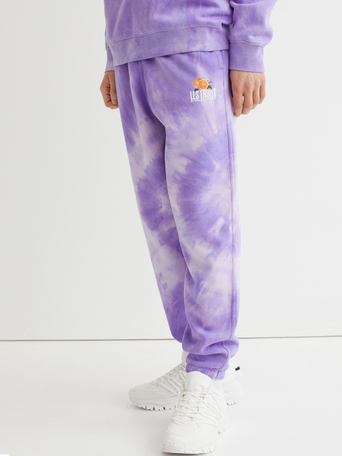 

H&M Men Purple Relaxed Fit Joggers