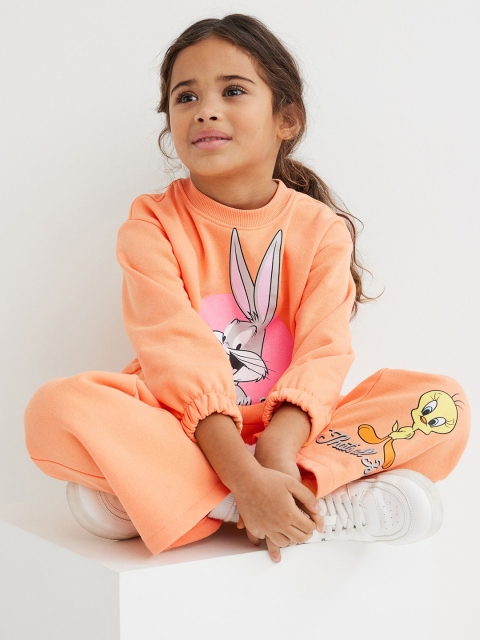 

H&M Girls Orange 2-piece top and joggers set