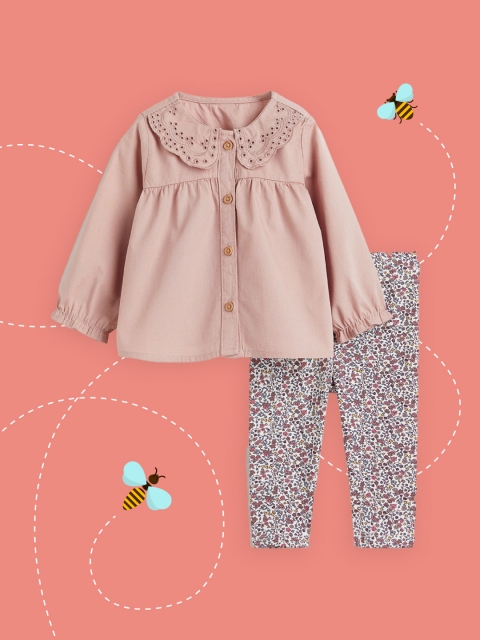 

H&M Girls Pink 2-Piece Cotton Set