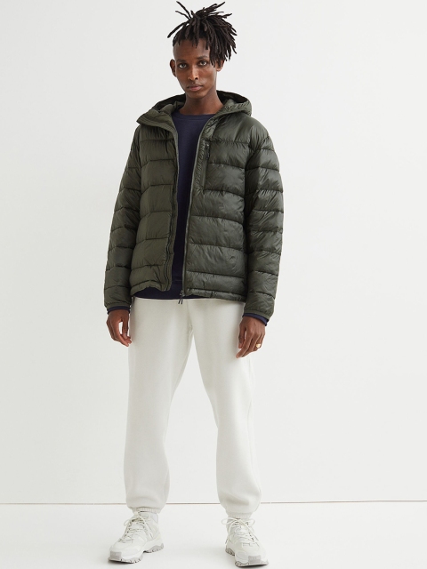 

H&M Men Olive Green Water-Repellent Puffer Jacket