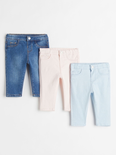 

H&M Girls 3-Pack Jeans, Pink
