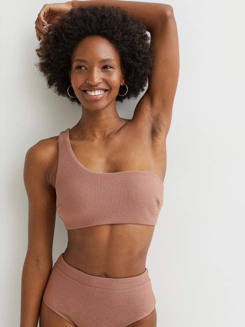 

H&M Women Pink One-Shoulder Bikini Top