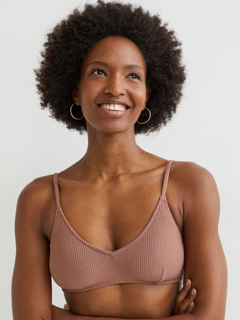 

H&M Women Pink Padded Bikini Top - 1016971005